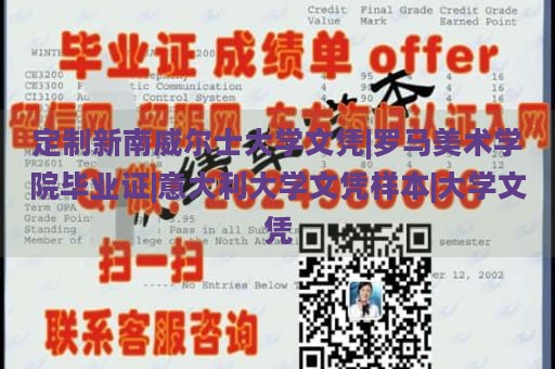 定制新南威尔士大学文凭|罗马美术学院毕业证|意大利大学文凭样本|大学文凭